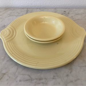 Fiestaware Cake Plate 3-piece Set